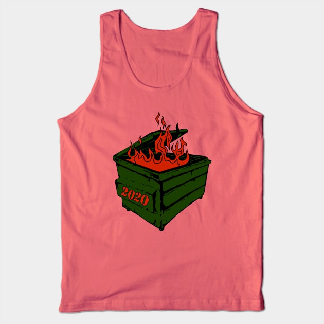 Dumpster Fire 2020 Funny Mens Womens Tank Top by TMSTORE